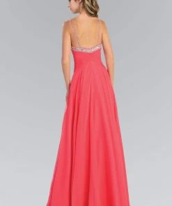 Elizabeth K - GL1031 Bejeweled Ruched Sweetheart Chiffon Dress Formal Gowns 9 Elizabeth K - GL1031 Bejeweled Ruched Sweetheart Chiffon Dress Formal Gowns