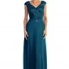 Formal Gowns Elizabeth K - GL1048 Beaded Cap Sleeve V-neck A-line Dress 2 Formal Gowns Elizabeth K - GL1048 Beaded Cap Sleeve V-neck A-line Dress