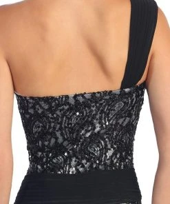 Elizabeth K - GL1049 Sequined One Shoulder Strap Sweetheart Dress Formal Gowns 13 Elizabeth K - GL1049 Sequined One Shoulder Strap Sweetheart Dress Formal Gowns