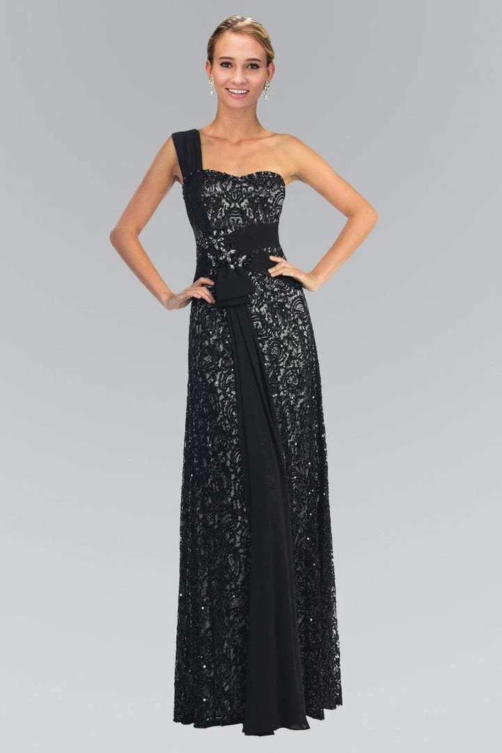 Elizabeth K - GL1049 Sequined One Shoulder Strap Sweetheart Dress Formal Gowns 3 Elizabeth K - GL1049 Sequined One Shoulder Strap Sweetheart Dress Formal Gowns