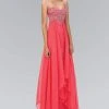 Formal Gowns Elizabeth K - GL1061 Medallion Accented Sweetheart Chiffon Gown 2 Formal Gowns Elizabeth K - GL1061 Medallion Accented Sweetheart Chiffon Gown