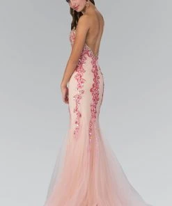 Formal Gowns Elizabeth K - GL1067 Strapless Sequin Accented Trumpet Gown 10 Formal Gowns Elizabeth K - GL1067 Strapless Sequin Accented Trumpet Gown
