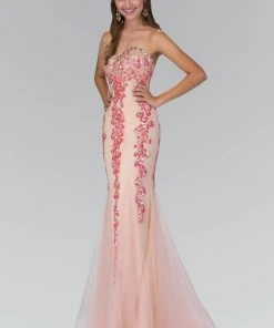 Formal Gowns Elizabeth K - GL1067 Strapless Sequin Accented Trumpet Gown 9 Formal Gowns Elizabeth K - GL1067 Strapless Sequin Accented Trumpet Gown