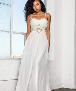 Elizabeth K - GL1071 Sleeveless Embellished Long Dress