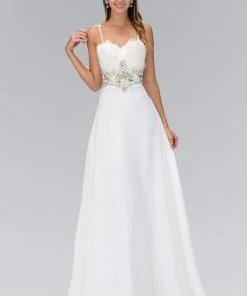 Elizabeth K - GL1071 Sleeveless Embellished Long Dress 12 Elizabeth K - GL1071 Sleeveless Embellished Long Dress