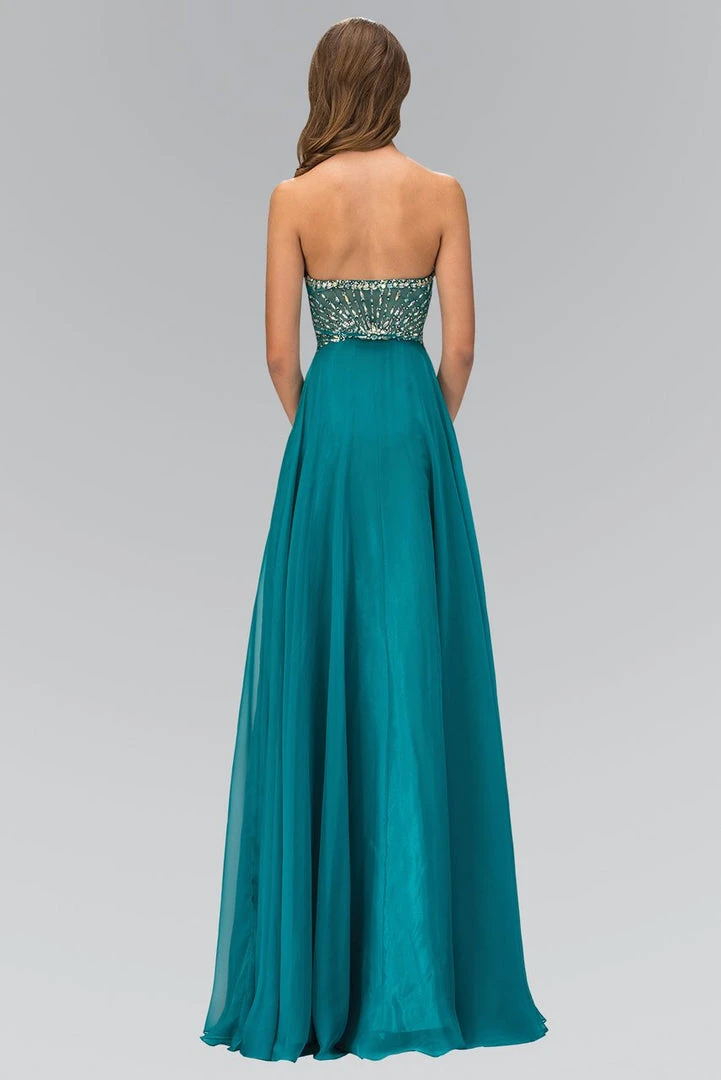 Elizabeth K - GL1075 Lavish Jeweled Strapless Chiffon Gown Formal Gowns 4 Elizabeth K - GL1075 Lavish Jeweled Strapless Chiffon Gown Formal Gowns