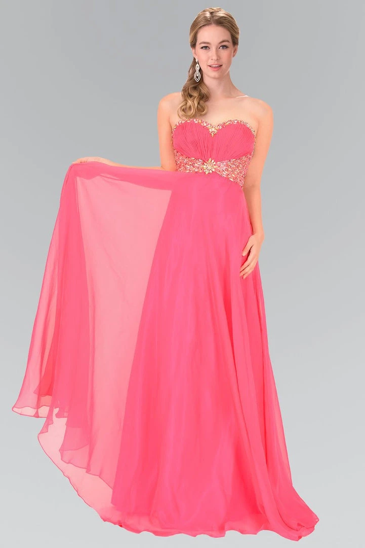 Elizabeth K - GL1075 Lavish Jeweled Strapless Chiffon Gown Formal Gowns 6 Elizabeth K - GL1075 Lavish Jeweled Strapless Chiffon Gown Formal Gowns