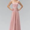 Formal Gowns Elizabeth K - GL1078 Pleated Sweetheart Jewel Embellished Dress