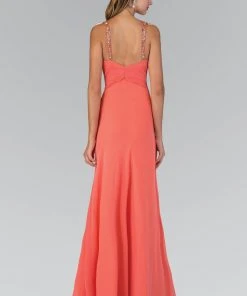 Elizabeth K - GL1082 Jeweled Ruched Sweetheart Chiffon Dress 6 Elizabeth K - GL1082 Jeweled Ruched Sweetheart Chiffon Dress