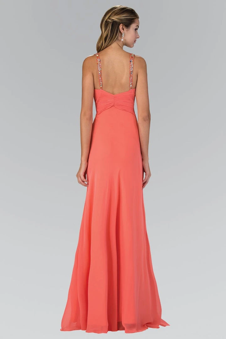Elizabeth K - GL1082 Jeweled Ruched Sweetheart Chiffon Dress 4 Elizabeth K - GL1082 Jeweled Ruched Sweetheart Chiffon Dress