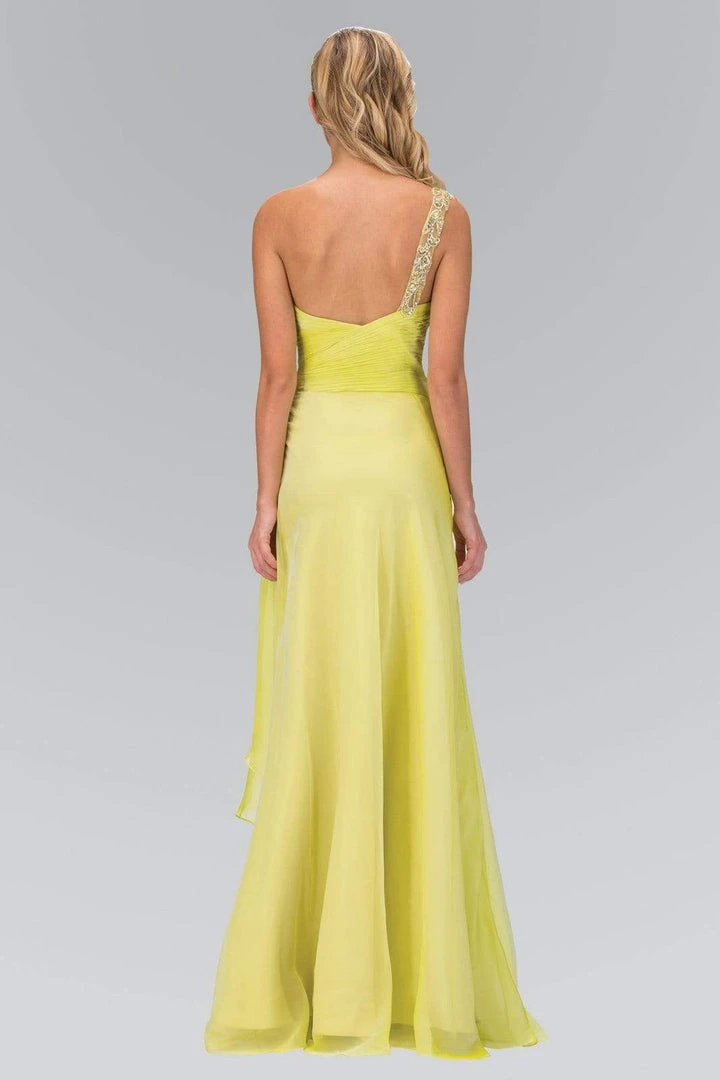 Formal Gowns Elizabeth K - GL1083 One Shoulder Jewel Embellished Chiffon Gown 4 Formal Gowns Elizabeth K - GL1083 One Shoulder Jewel Embellished Chiffon Gown