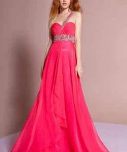 Formal Gowns Elizabeth K - GL1084 One Shoulder Strap Ruched Sweetheart Dress 8 Formal Gowns Elizabeth K - GL1084 One Shoulder Strap Ruched Sweetheart Dress