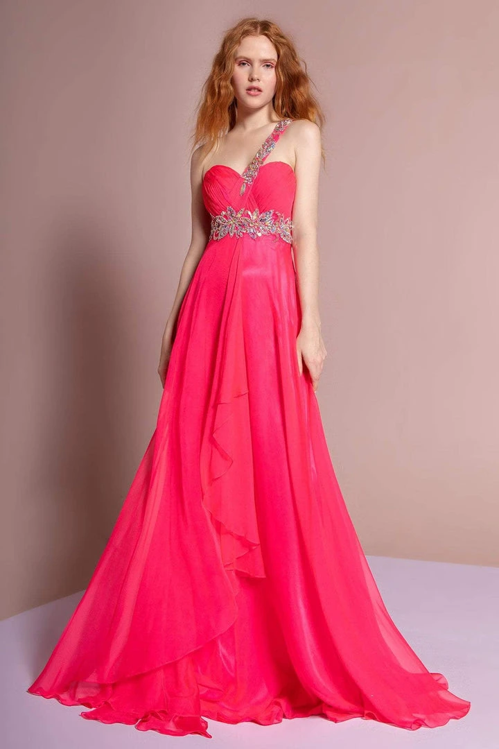 Formal Gowns Elizabeth K - GL1084 One Shoulder Strap Ruched Sweetheart Dress 5 Formal Gowns Elizabeth K - GL1084 One Shoulder Strap Ruched Sweetheart Dress