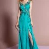 Elizabeth K - GL1088 Bejeweled Cap Sleeve Illusion Bateau Dress Formal Gowns 1 Elizabeth K - GL1088 Bejeweled Cap Sleeve Illusion Bateau Dress Formal Gowns