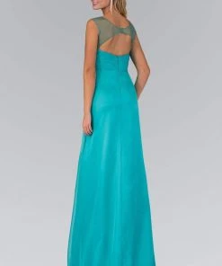 Elizabeth K - GL1088 Bejeweled Cap Sleeve Illusion Bateau Dress Formal Gowns 10 Elizabeth K - GL1088 Bejeweled Cap Sleeve Illusion Bateau Dress Formal Gowns