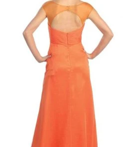 Elizabeth K - GL1088 Bejeweled Cap Sleeve Illusion Bateau Dress Formal Gowns 15 Elizabeth K - GL1088 Bejeweled Cap Sleeve Illusion Bateau Dress Formal Gowns