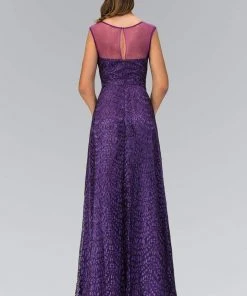 Elizabeth K - GL1089 Embellished Cap Sleeve Illusion Bateau Dress Formal Gowns 7 Elizabeth K - GL1089 Embellished Cap Sleeve Illusion Bateau Dress Formal Gowns