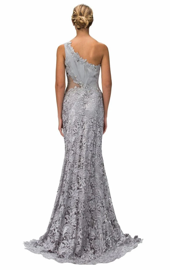 Formal Gowns Elizabeth K - GL1090 One Shoulder Floral Long Dress 4 Formal Gowns Elizabeth K - GL1090 One Shoulder Floral Long Dress