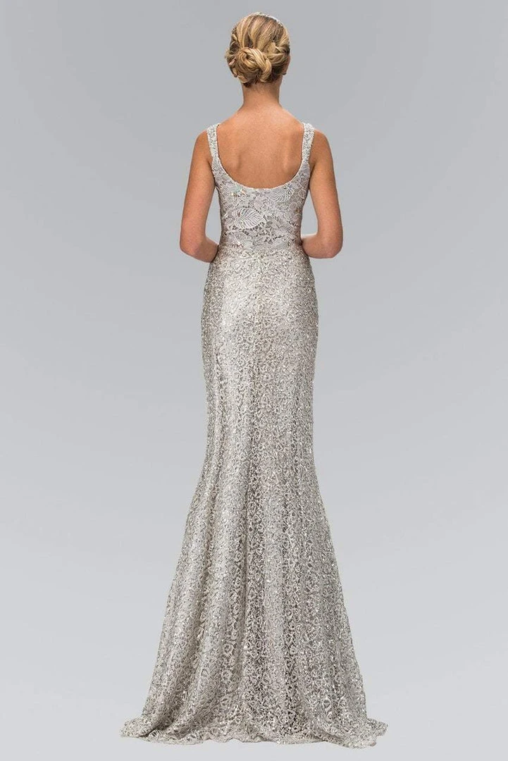 Elizabeth K - GL1096 Embellished V-Neck Trumpet Dress 4 Elizabeth K - GL1096 Embellished V-Neck Trumpet Dress