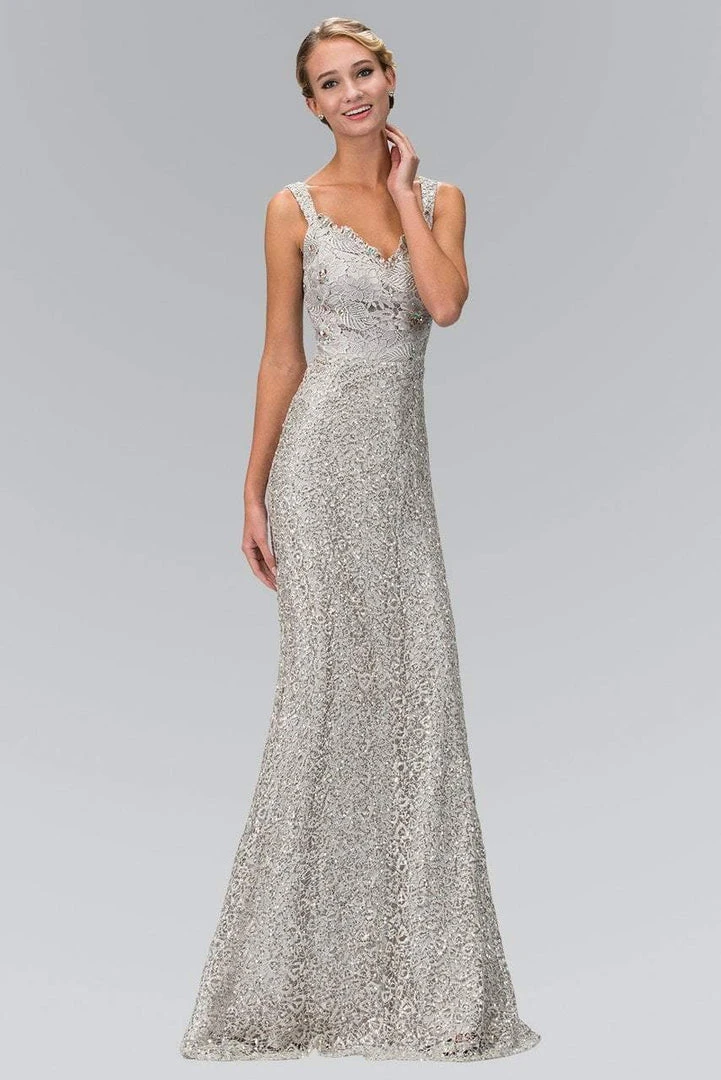Elizabeth K - GL1096 Embellished V-Neck Trumpet Dress 3 Elizabeth K - GL1096 Embellished V-Neck Trumpet Dress