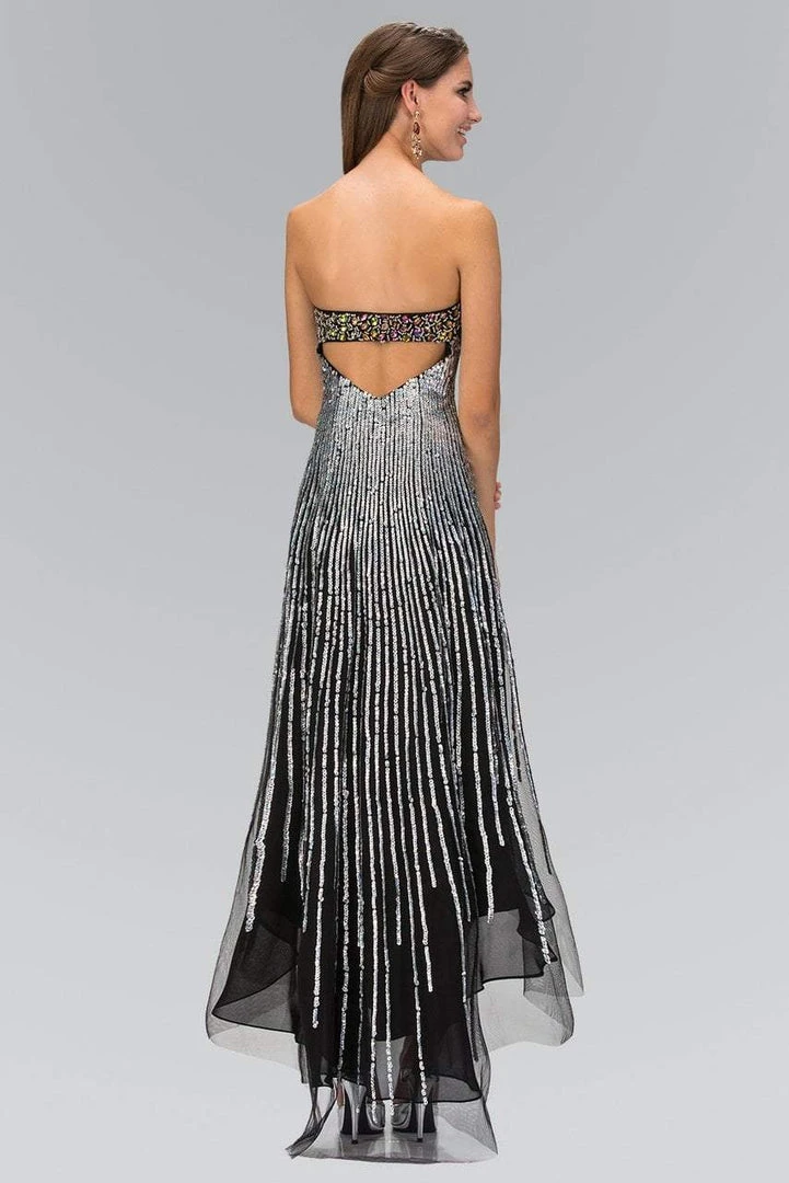 Elizabeth K - GL1127 Strapless Embellished Hi Lo Dress 4 Elizabeth K - GL1127 Strapless Embellished Hi Lo Dress