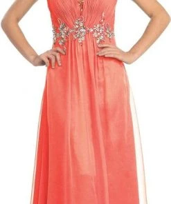 Formal Gowns Elizabeth K - GL1131 Bateau Illusion Bejeweled Chiffon Gown