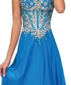 Elizabeth K - GL1132 Strapless Embellished Long Dress