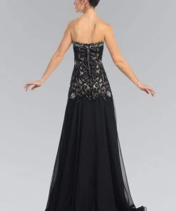Elizabeth K - GL1147 Bejeweled Strapless Trumpet Gown