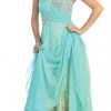 Elizabeth K - GL1154 Asymmetrical Ruched Ornate Gown Formal Gowns
