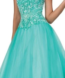 Elizabeth K - GL1300 Strapless Embellished Long Gown Formal Gowns