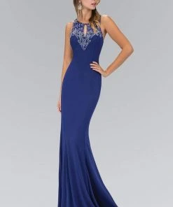 Formal Gowns Elizabeth K - GL1315 Keyhole Illusion Sheath Gown 9 Formal Gowns Elizabeth K - GL1315 Keyhole Illusion Sheath Gown