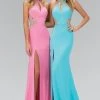 Bridesmaid Dresses Elizabeth K - GL1324 Jeweled High Neck Jersey Gown