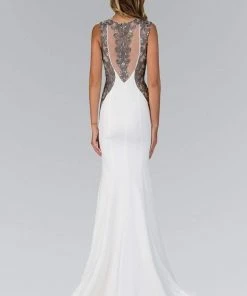 Elizabeth K - GL1347 Beaded Lace Applique Sweetheart Jersey Gown Formal Gowns 5 Elizabeth K - GL1347 Beaded Lace Applique Sweetheart Jersey Gown Formal Gowns