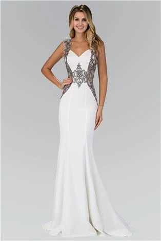 Elizabeth K - GL1347 Beaded Lace Applique Sweetheart Jersey Gown Formal Gowns 3 Elizabeth K - GL1347 Beaded Lace Applique Sweetheart Jersey Gown Formal Gowns