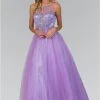Formal Gowns Elizabeth K - GL1353 Illusion Bateau Neckline Tulle Ballgown