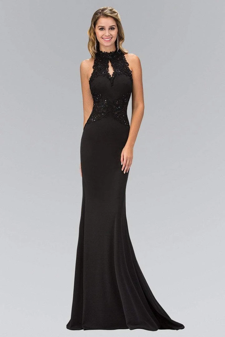 Elizabeth K - GL1356 Lace Illusion Cutout Sheath Gown 3 Elizabeth K - GL1356 Lace Illusion Cutout Sheath Gown