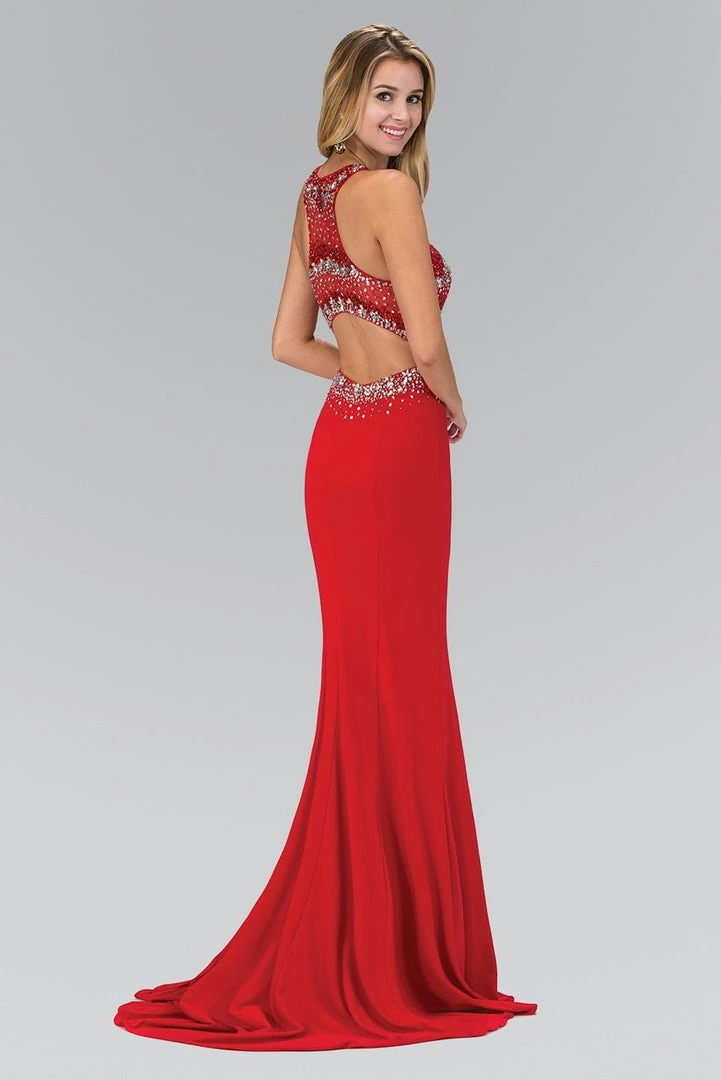 Elizabeth K - GL1361 Jewel-Accented Halter Neck Gown Formal Gowns 4 Elizabeth K - GL1361 Jewel-Accented Halter Neck Gown Formal Gowns