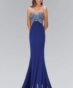 Formal Gowns Elizabeth K - GL1367 Beaded Sweetheart Mermaid Gown