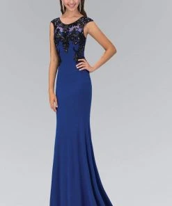 Formal Gowns Elizabeth K - GL1380 Embellished Scoop Neck Jersey Gown 7 Formal Gowns Elizabeth K - GL1380 Embellished Scoop Neck Jersey Gown