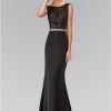 Elizabeth K - GL1388 Embellished Bateau Neckline Open Back Gown Formal Gowns 1 Elizabeth K - GL1388 Embellished Bateau Neckline Open Back Gown Formal Gowns