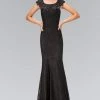 Formal Gowns Elizabeth K - GL1394 Ornate Yoke Lace Illusion Sheath Gown 1 Formal Gowns Elizabeth K - GL1394 Ornate Yoke Lace Illusion Sheath Gown