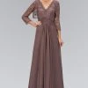 Elizabeth K - GL1397 Lace V-Neck A-Line Gown With Bolero Formal Gowns 2 Elizabeth K - GL1397 Lace V-Neck A-Line Gown With Bolero Formal Gowns