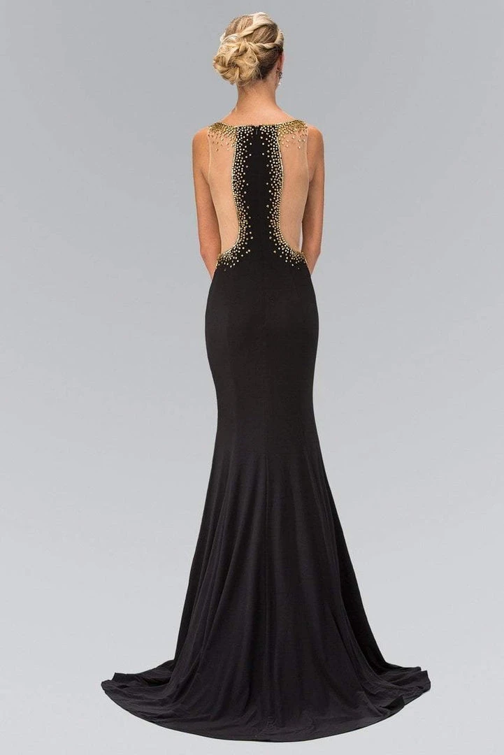 Elizabeth K - GL1399 Bead Embellished Scoop Neck Gown Formal Gowns 4 Elizabeth K - GL1399 Bead Embellished Scoop Neck Gown Formal Gowns