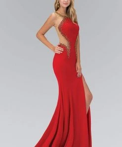 Elizabeth K - GL1399 Bead Embellished Scoop Neck Gown Formal Gowns 7 Elizabeth K - GL1399 Bead Embellished Scoop Neck Gown Formal Gowns