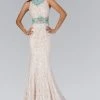 Elizabeth K - GL1403 Jewel Neckline With Cutouts Lace Gown 2 Elizabeth K - GL1403 Jewel Neckline With Cutouts Lace Gown
