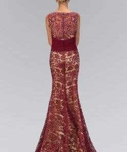 Elizabeth K - GL1415 Bejeweled Illusion Trumpet Gown 7 Elizabeth K - GL1415 Bejeweled Illusion Trumpet Gown