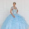 Formal Gowns Elizabeth K - GL1551 Jeweled Sweetheart Ruffled Ballgown With Bolero 2 Formal Gowns Elizabeth K - GL1551 Jeweled Sweetheart Ruffled Ballgown With Bolero