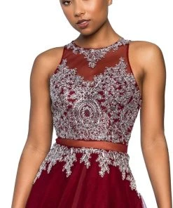 Elizabeth K - GL1594 Mock Two-Piece Illusion Sweetheart Mermaid Dress