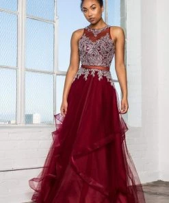 Elizabeth K - GL1594 Mock Two-Piece Illusion Sweetheart Mermaid Dress