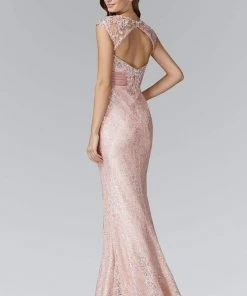 Formal Gowns Elizabeth K - GL2006 Cap Sleeves Illusion Lace Mermaid Gown 5 Formal Gowns Elizabeth K - GL2006 Cap Sleeves Illusion Lace Mermaid Gown